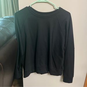 Black crew neck sweater